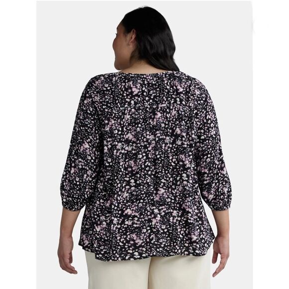 Women's Lightweight Poet Sleeve Blouse Shirt Size 2X - Picture 5 of 6